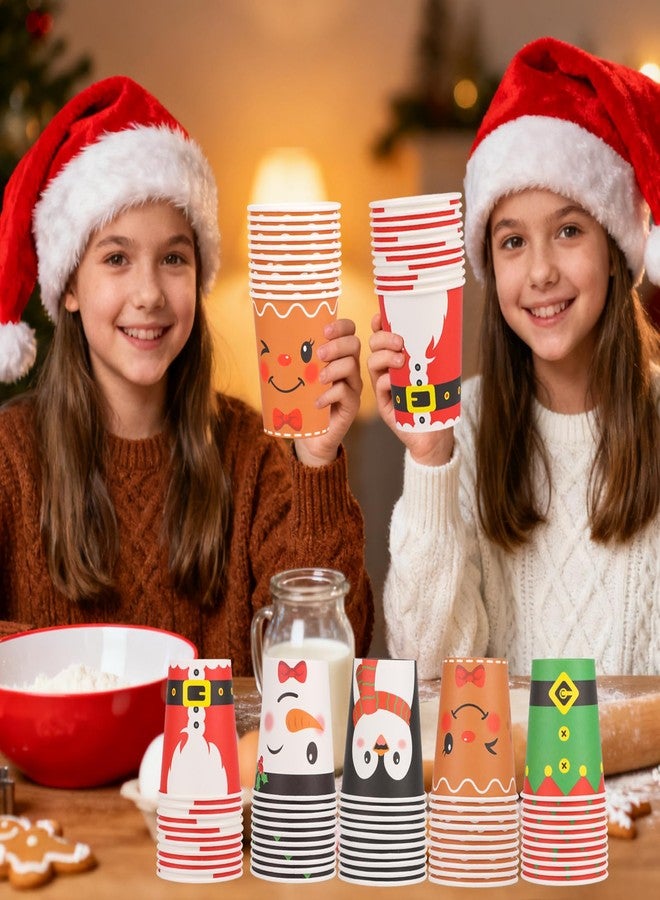 FOIMAS 50 PCS Christmas Paper Cups, 9 OZ Disposable Christmas Coffee Cups with Snowman Penguin Santa Claus Cup for Xmas Holiday Winter Party Supplies Hot and Cold Drinks Beverage - Image 4